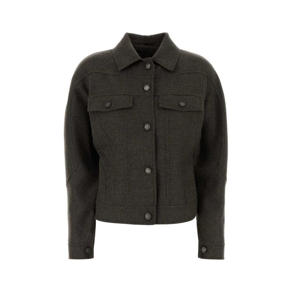Max Mara Women Graphite Wool Rapace Overshirt